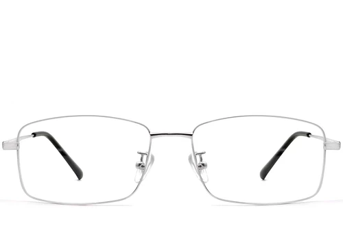Rectangular Silver Titanium Glasses #BS1913-0318
