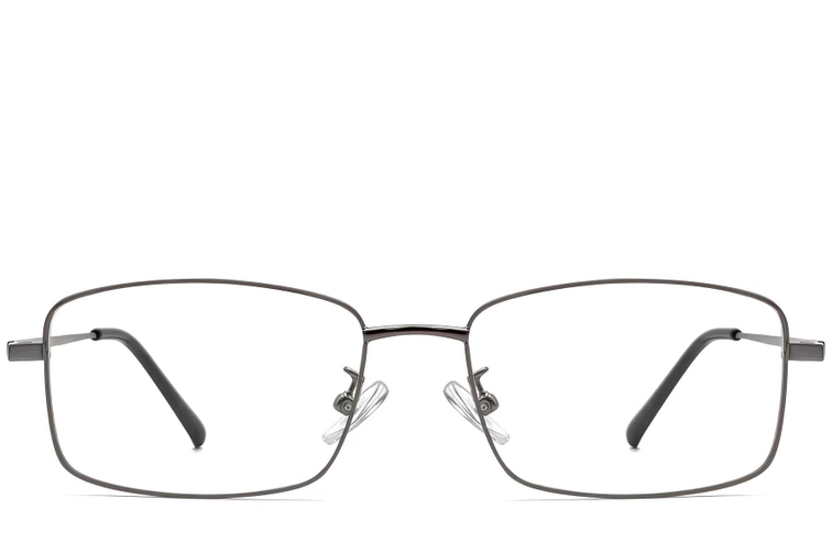 Rectangular Grey Titanium Glasses #BS1913-0319