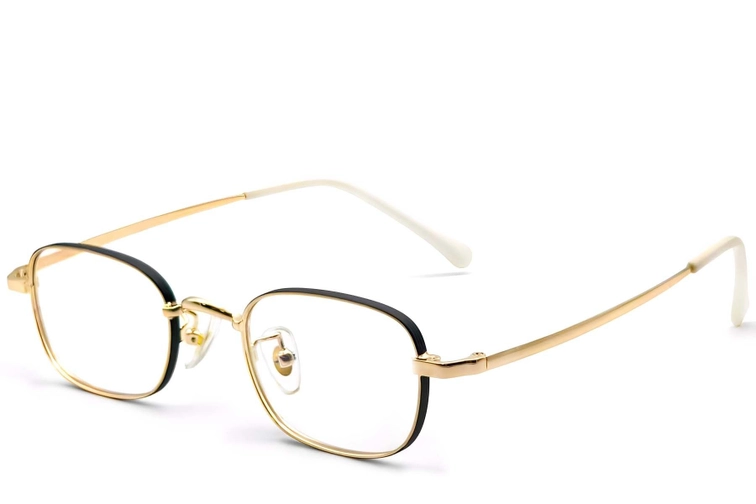 Rectangular Golden Titanium Glasses #BS1913-0320