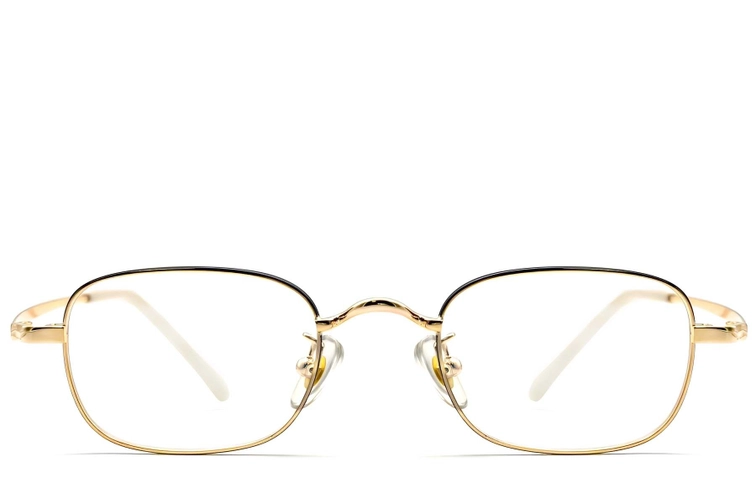 Rectangular Golden Titanium Glasses #BS1913-0320