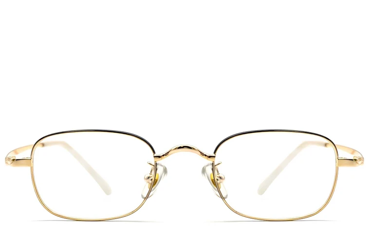 Rectangular Golden Titanium Glasses #BS1913-0320