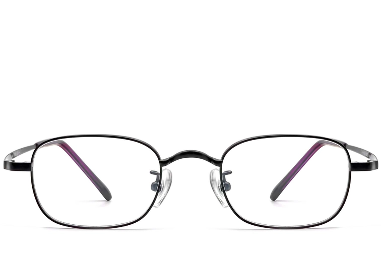 Gafas ovaladas de titanio negro #BS1913-0321