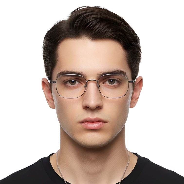 Rectangular Silver Titanium Glasses #BS1913-0322