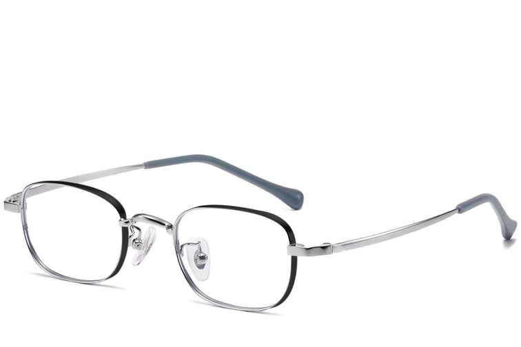 Oval Black Titanium Glasses #BS1913-0323