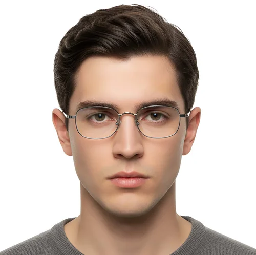 Lunettes rectangulaires en titane noir #BS1913-0323