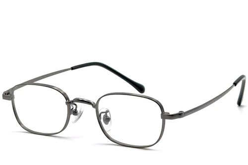 Rectangular Grey Titanium Glasses #BS1913-0324