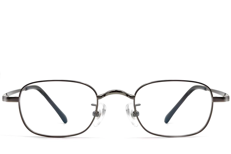 Rectangular Grey Titanium Glasses #BS1913-0324