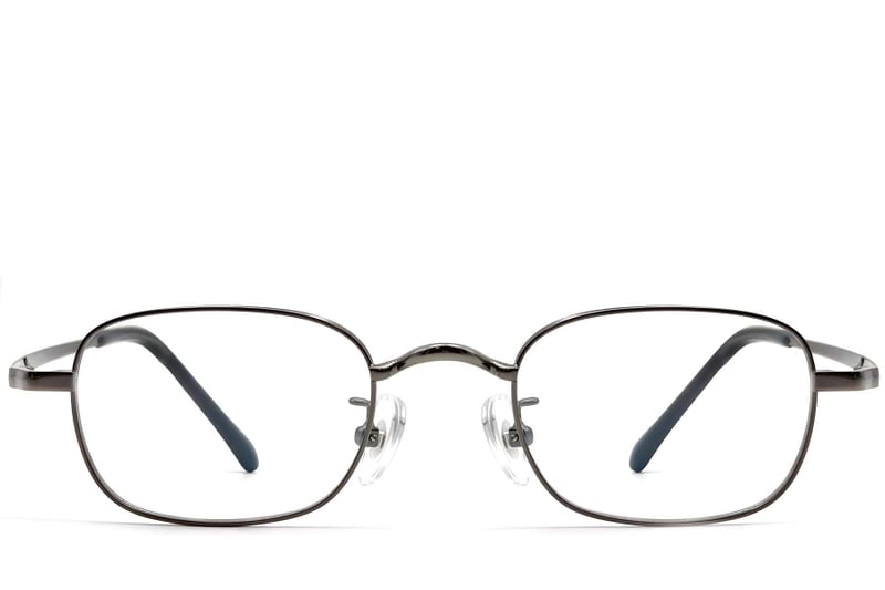 Gafas rectangulares de titanio gris #BS1913-0324