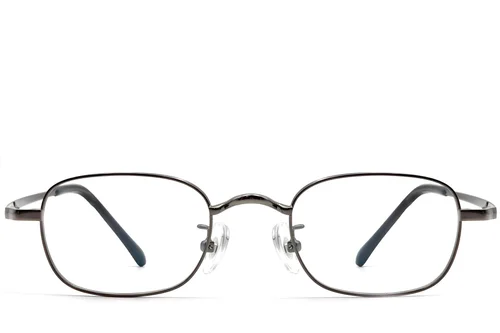 Lunettes rectangulaires en titane gris #BS1913-0324