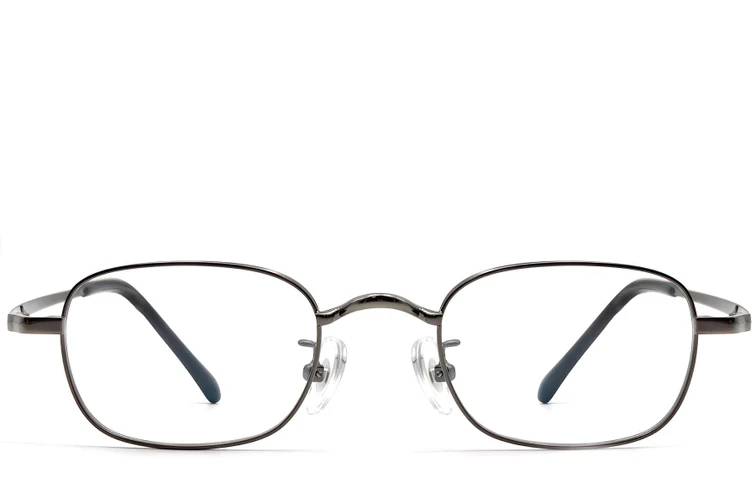 Rectangular Grey Titanium Glasses #BS1913-0324