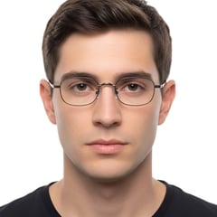 Gafas rectangulares de titanio gris #BS1913-0324