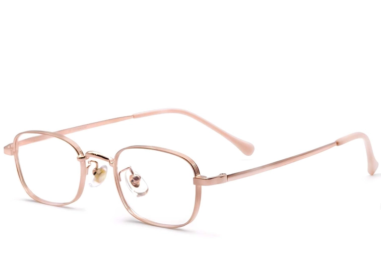 Oval Pink Titanium Glasses #BS1913-0325