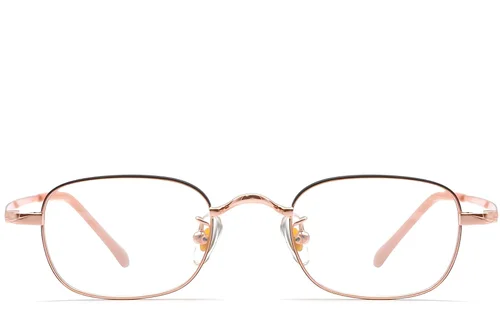 Lunettes rectangulaires en titane noir #BS1913-0326