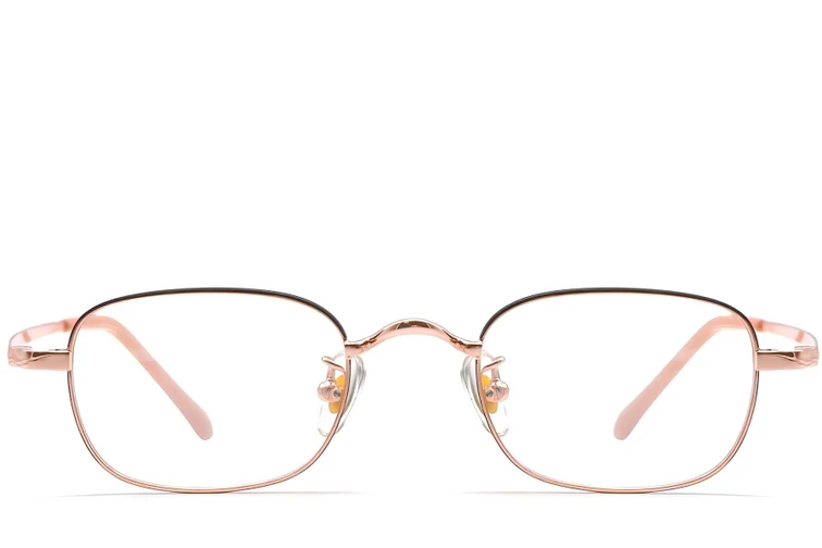 Gafas rectangulares de titanio negro #BS1913-0326