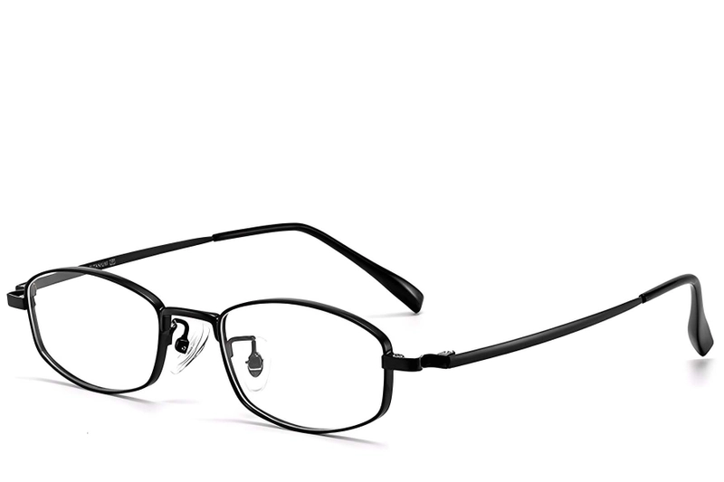 Rectangular Black Titanium Glasses #BS1913-0327