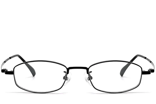Lunettes rectangulaires en titane noir #BS1913-0327