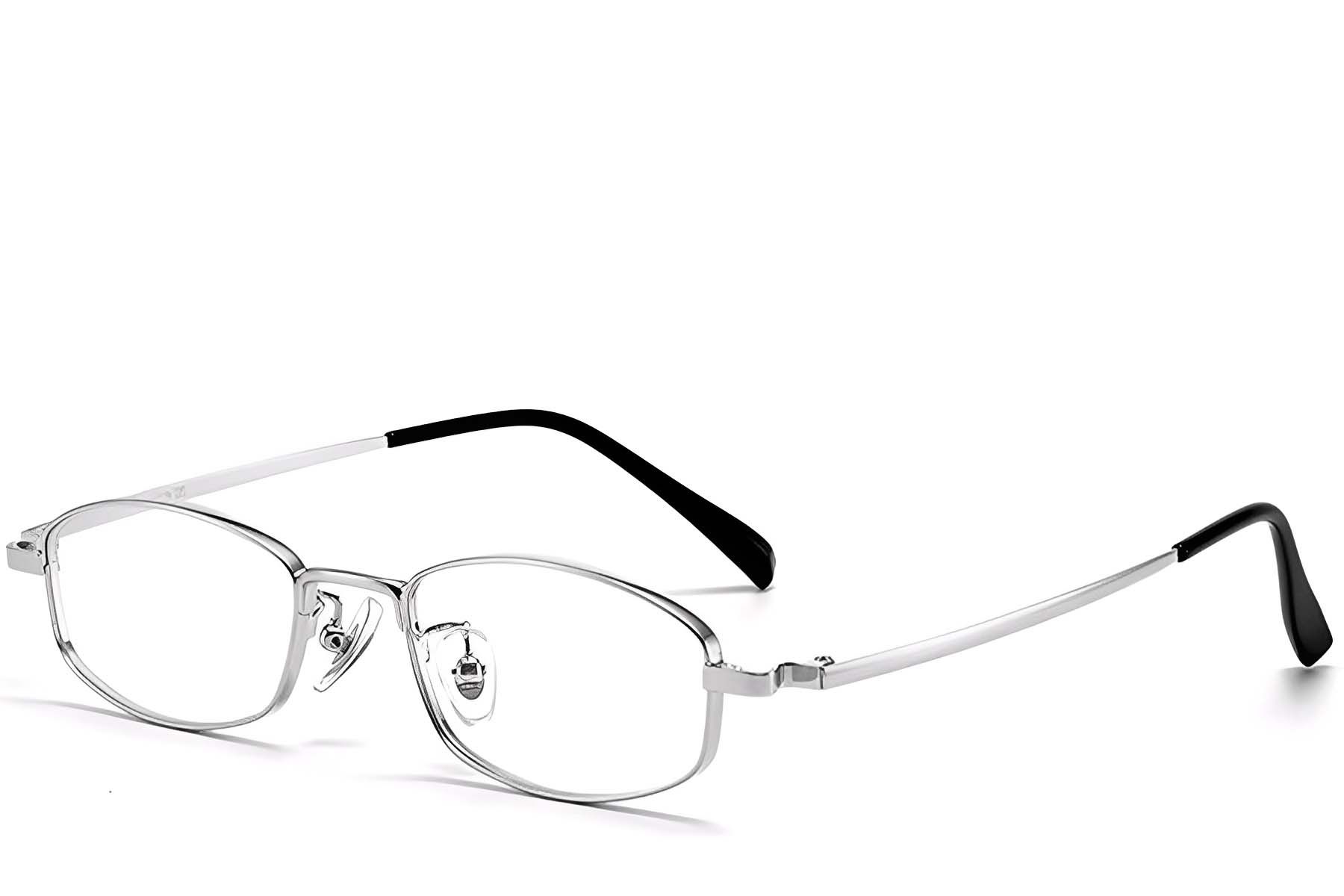 Rectangular Silver Titanium Glasses #BS1913-0328