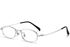 Rectangular Silver Titanium Glasses #BS1913-0328