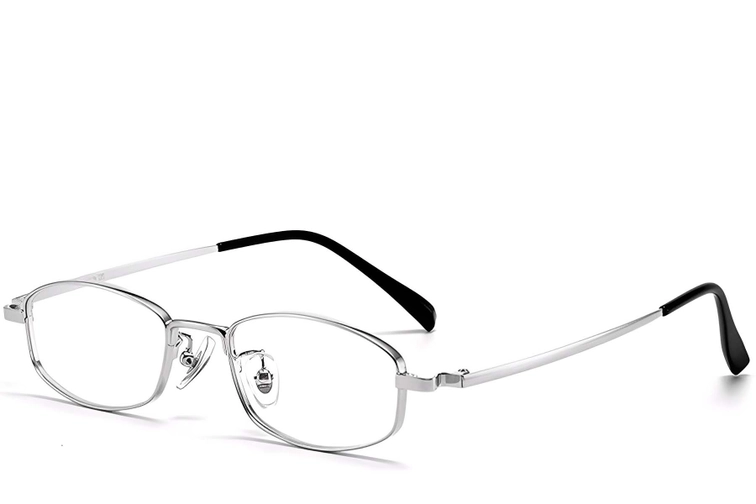 Oval Silver Titanium Glasses #BS1913-0328