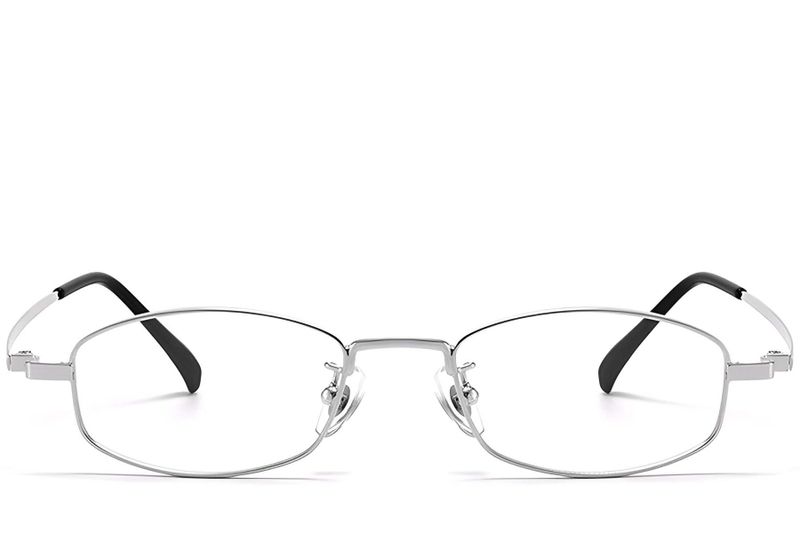 Rectangular Silver Titanium Glasses #BS1913-0328
