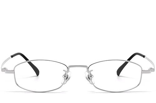 Rectangular Silver Titanium Glasses #BS1913-0328