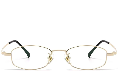 Lunettes rectangulaires en titane doré #BS1913-0329