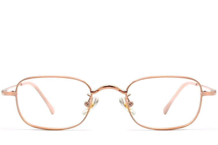 Gafas rectangulares de titanio rosa #BS1913-0331