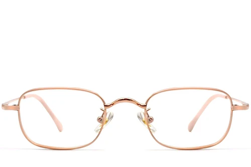 Rectangular Pink Titanium Glasses #BS1913-0331