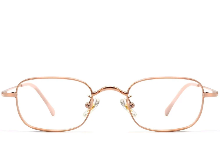 Lunettes rectangulaires en titane rose #BS1913-0331