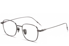 Gafas rectangulares de titanio gris #BS1913-0332