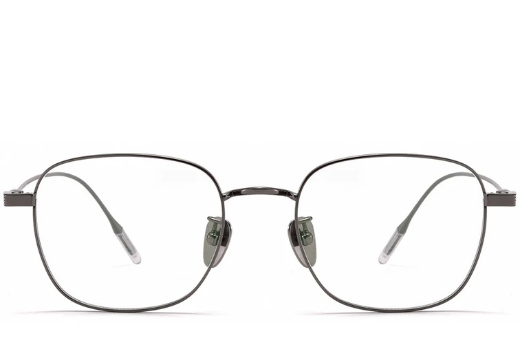Gafas rectangulares de titanio gris #BS1913-0332