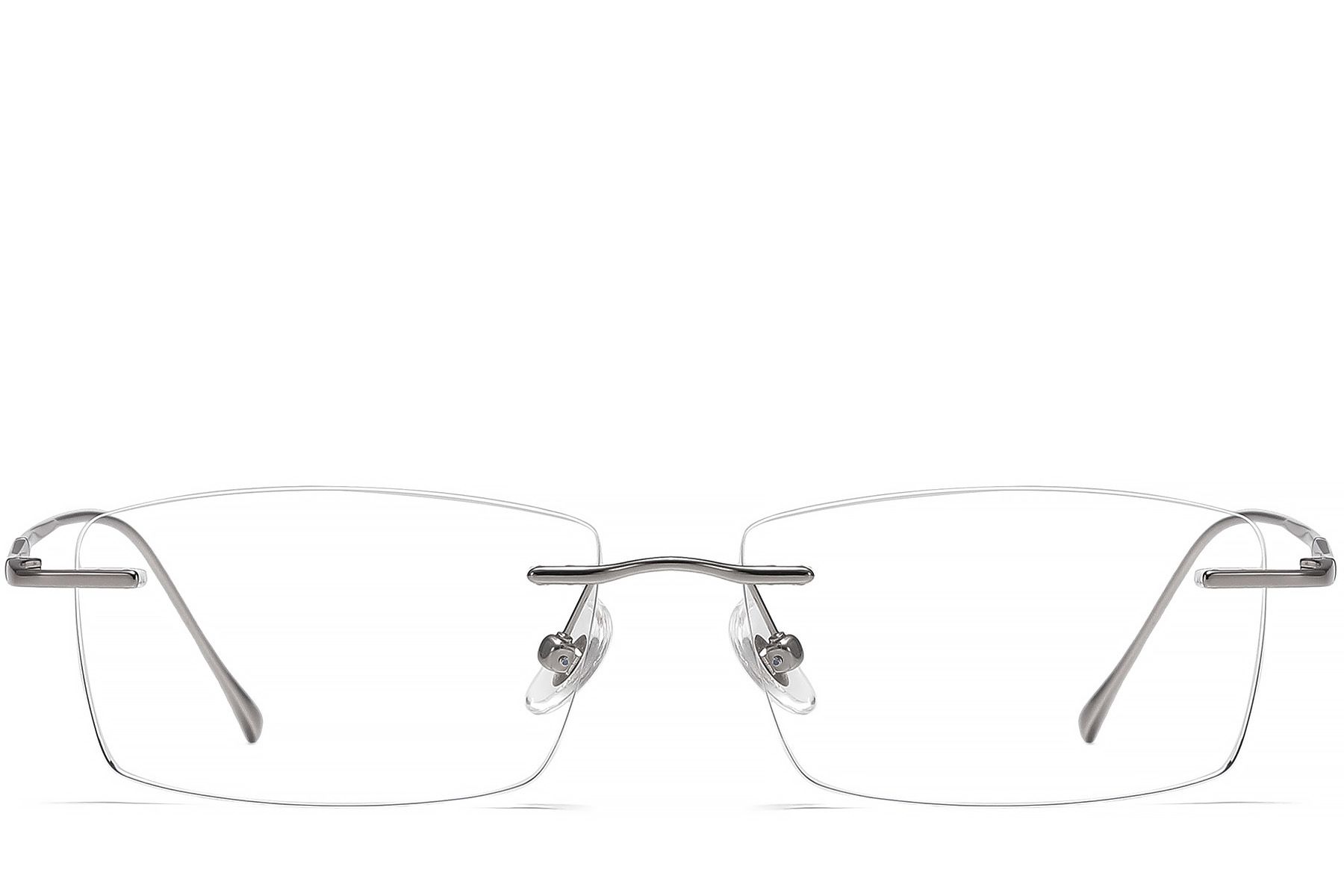 Lunettes invisibles en titane gris #BS1913-0333