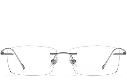Lunettes invisibles en titane gris #BS1913-0333