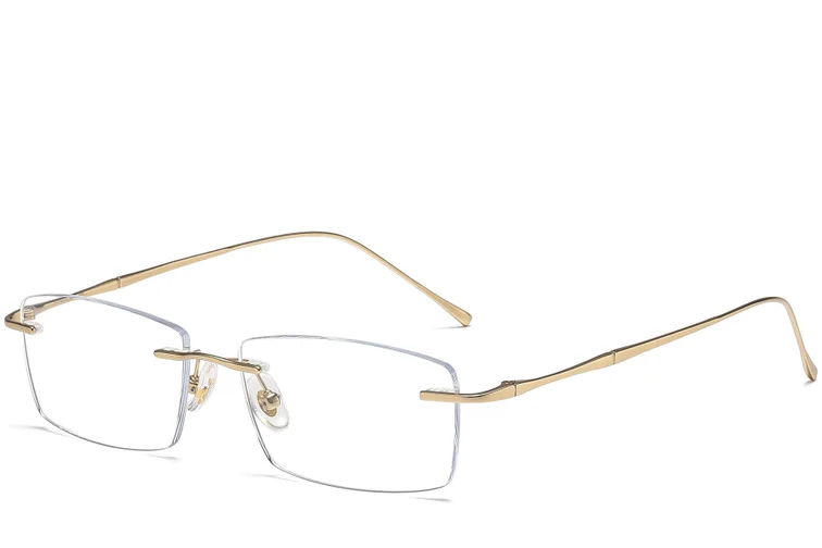 Lunettes invisibles en titane doré #BS1913-0335