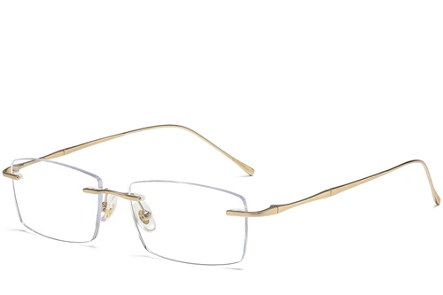 Invisible Golden Titanium Glasses #BS1913-0335