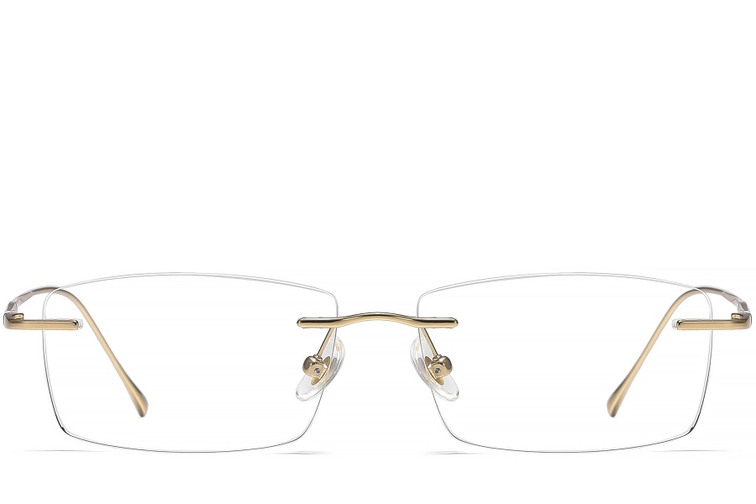 Gafas invisibles de titanio dorado #BS1913-0335
