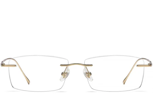 Lunettes invisibles en titane doré #BS1913-0335