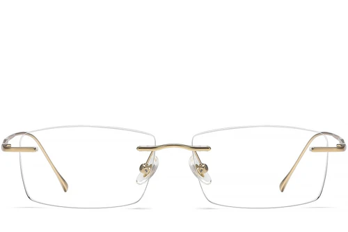 Invisible Golden Titanium Glasses #BS1913-0335
