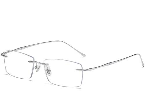 Lunettes invisibles en titane argenté #BS1913-0336