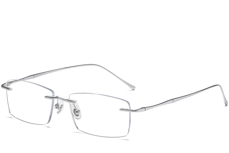 Lunettes invisibles en titane argenté #BS1913-0336