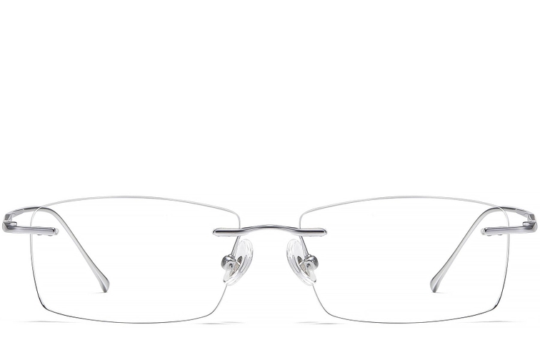 Occhiali in titanio argento invisibile #BS1913-0336