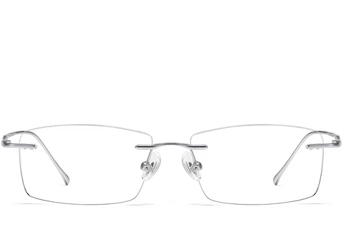 Lunettes invisibles en titane argenté #BS1913-0336
