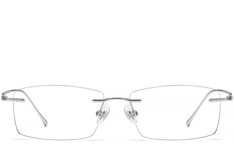 Lunettes invisibles en titane argenté #BS1913-0336
