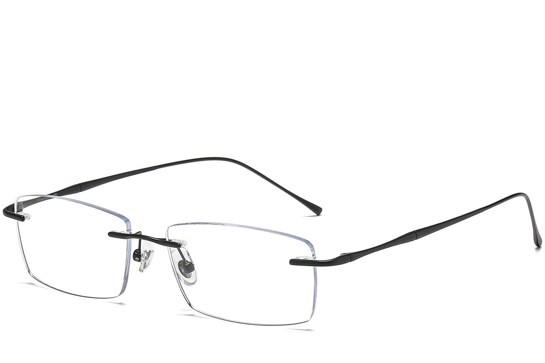 Invisible Black Titanium Glasses #BS1913-0337