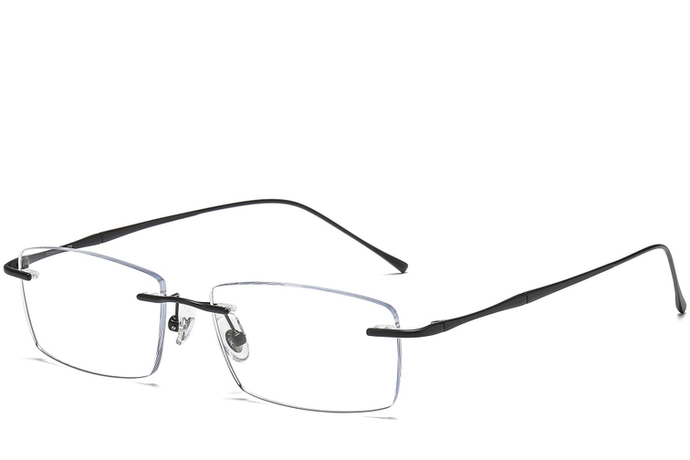 Invisible Black Titanium Glasses #BS1913-0337