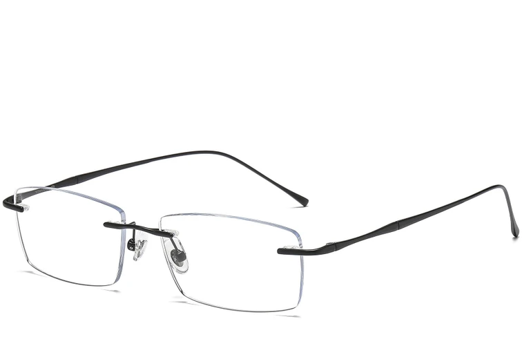 Gafas invisibles de titanio negro #BS1913-0337