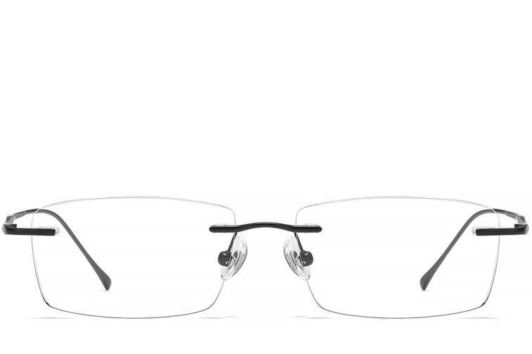 Invisible Black Titanium Glasses #BS1913-0337