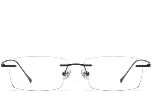 Lunettes invisibles en titane noir #BS1913-0337