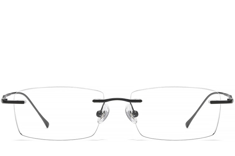 Gafas invisibles de titanio negro #BS1913-0337