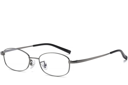 Rectangular Gray Titanium Glasses #BS1913-0338